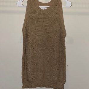 Mine- taupe sleeveless sweater tank